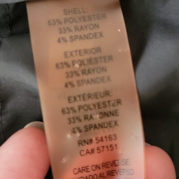 Calvin Klein Black Flat Front Ladies Slacks - Picture 9 of 10